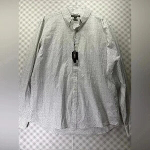 Michael Kors NWT Men's Long Sleeve Stretch Slim Fit Shirt Sz 2XL 97% Cotton